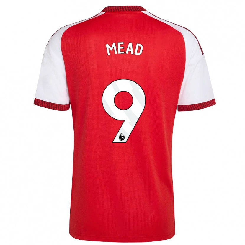 Danxen Mujer Camiseta Beth Mead #9 Rojo Blanco Negro 1ª Equipación 2026/27 La Camisa