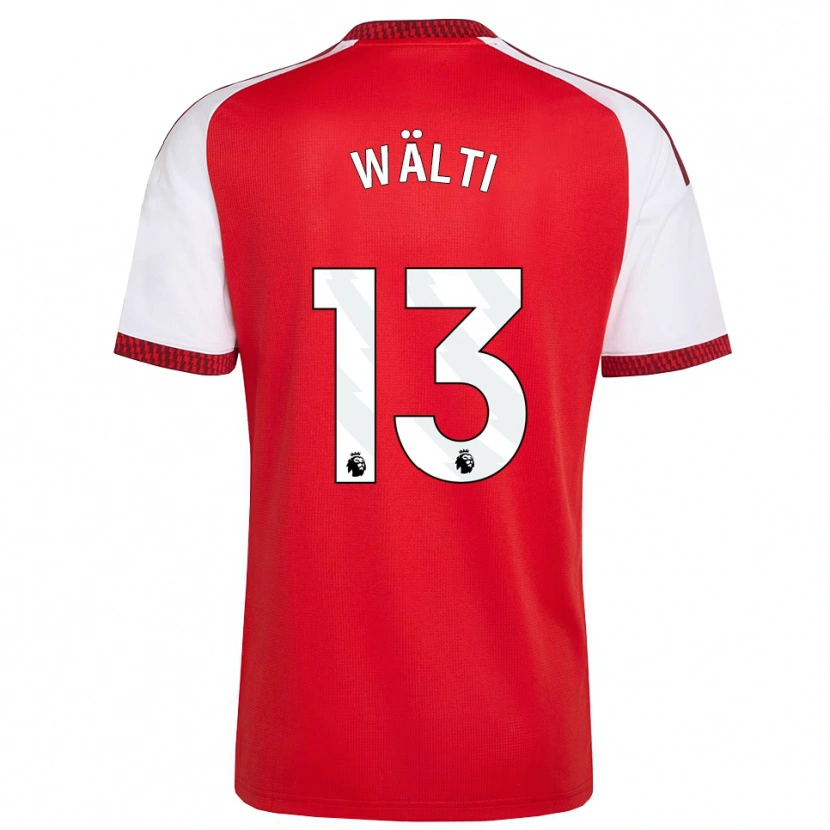 Danxen Mujer Camiseta Lia Wälti #13 Rojo Blanco Negro 1ª Equipación 2026/27 La Camisa