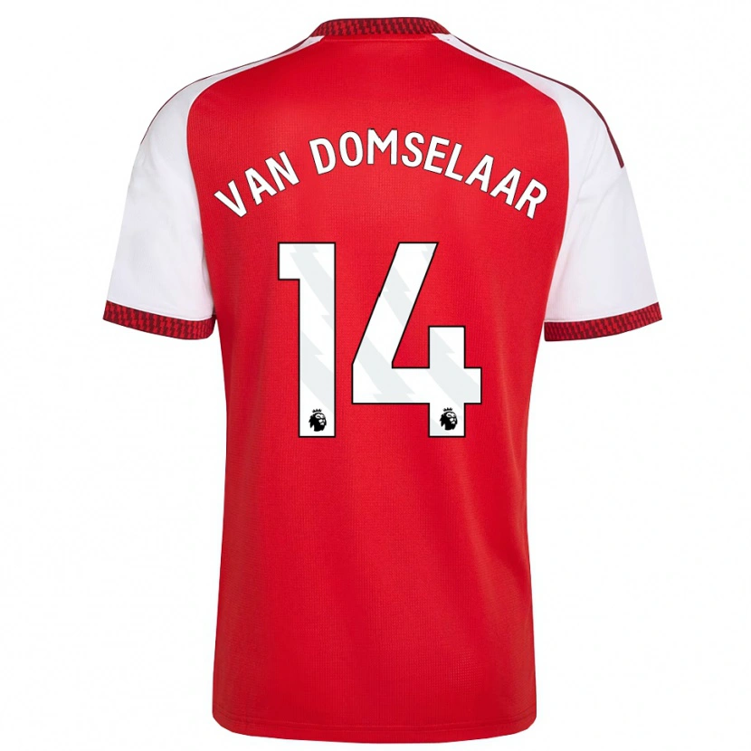 Danxen Mujer Camiseta Daphne Van Domselaar #14 Rojo Blanco Negro 1ª Equipación 2026/27 La Camisa