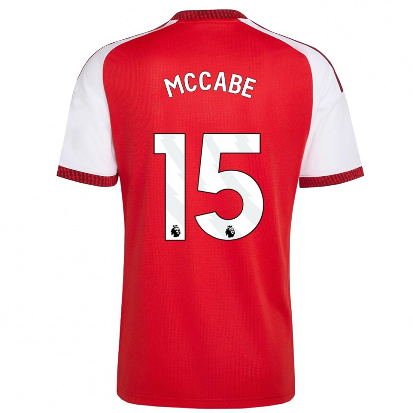 Danxen Mujer Camiseta Katie Mccabe #15 Rojo Blanco Negro 1ª Equipación 2026/27 La Camisa