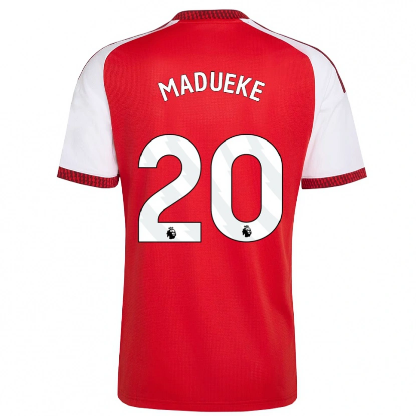 Danxen Mujer Camiseta Noni Madueke #20 Rojo Blanco Negro 1ª Equipación 2026/27 La Camisa