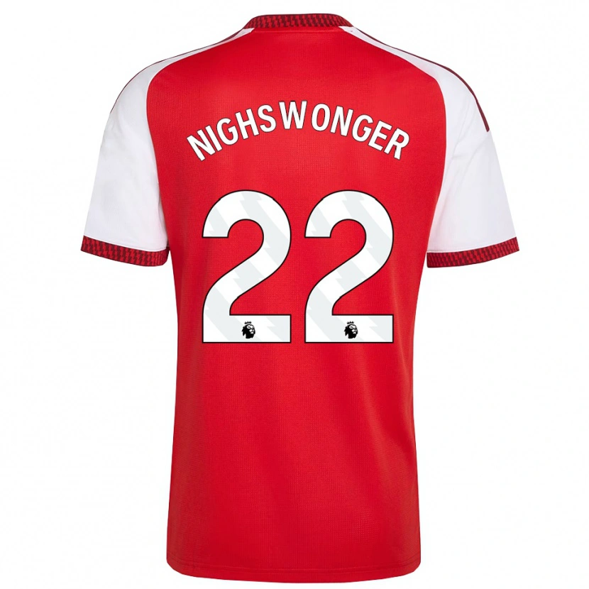 Danxen Mujer Camiseta Jenna Nighswonger #22 Rojo Blanco Negro 1ª Equipación 2026/27 La Camisa