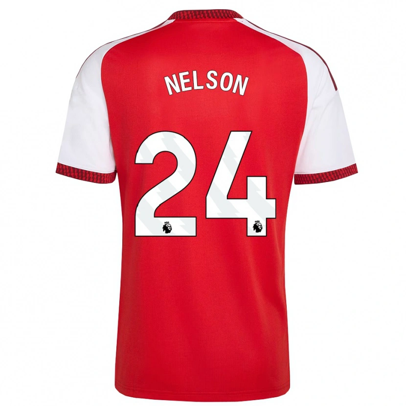 Danxen Mujer Camiseta Reiss Nelson #24 Rojo Blanco Negro 1ª Equipación 2026/27 La Camisa