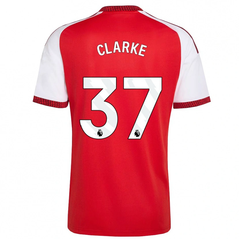Danxen Mujer Camiseta Brayden Clarke #37 Rojo Blanco Negro 1ª Equipación 2026/27 La Camisa