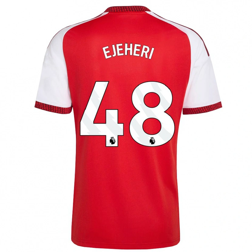 Danxen Mujer Camiseta Ovie Ejeheri #48 Rojo Blanco Negro 1ª Equipación 2026/27 La Camisa