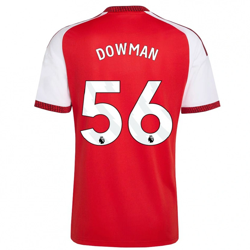 Danxen Mujer Camiseta Max Dowman #56 Rojo Blanco Negro 1ª Equipación 2026/27 La Camisa