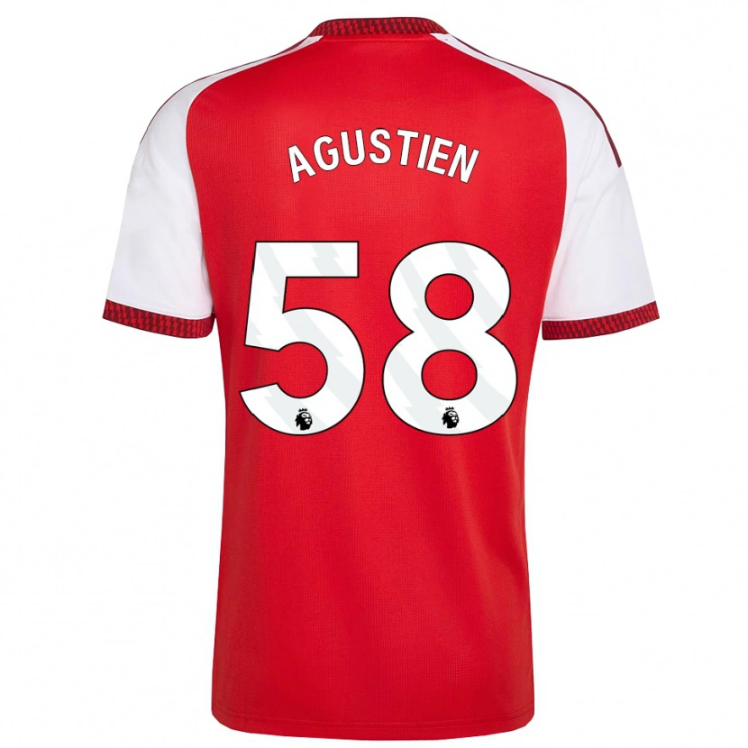 Danxen Mujer Camiseta Demiane Agustien #58 Rojo Blanco Negro 1ª Equipación 2026/27 La Camisa