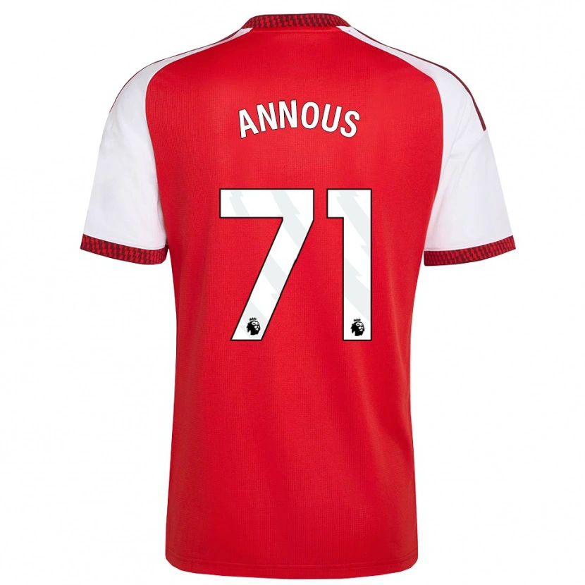 Danxen Mujer Camiseta Andre Harriman-Annous #71 Rojo Blanco Negro 1ª Equipación 2026/27 La Camisa