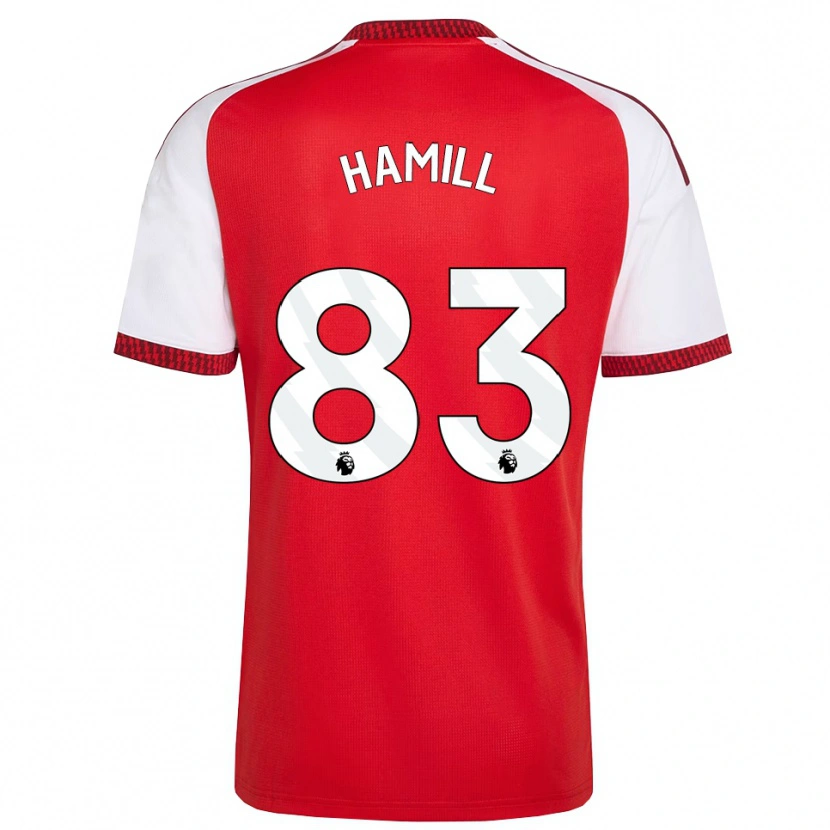 Danxen Mujer Camiseta Callan Hamill #83 Rojo Blanco Negro 1ª Equipación 2026/27 La Camisa