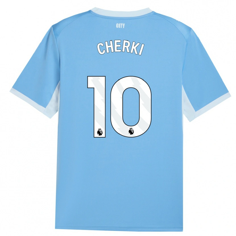 Danxen Mujer Camiseta Rayan Cherki #10 Azulcieloclaro Blanco 1ª Equipación 2026/27 La Camisa