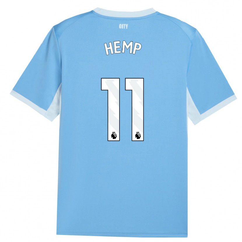 Danxen Mujer Camiseta Lauren Hemp #11 Azulcieloclaro Blanco 1ª Equipación 2026/27 La Camisa