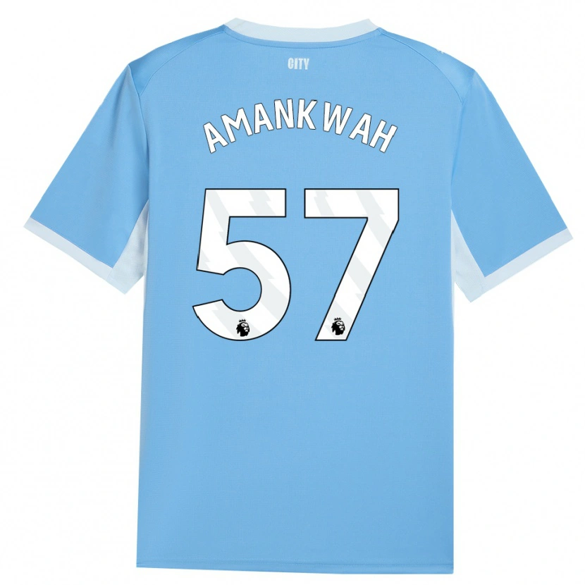 Danxen Mujer Camiseta Yeboah Amankwah #57 Azulcieloclaro Blanco 1ª Equipación 2026/27 La Camisa