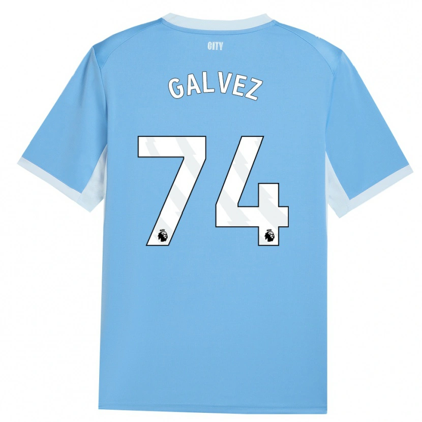 Danxen Mujer Camiseta Tomas Galvez #74 Azulcieloclaro Blanco 1ª Equipación 2026/27 La Camisa