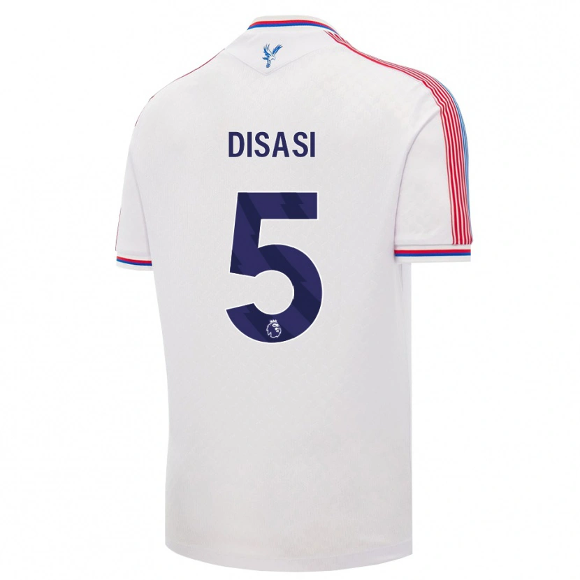 Danxen Mujer Camiseta Axel Disasi #5 Blanco Rojo Azul 1ª Equipación 2026/27 La Camisa