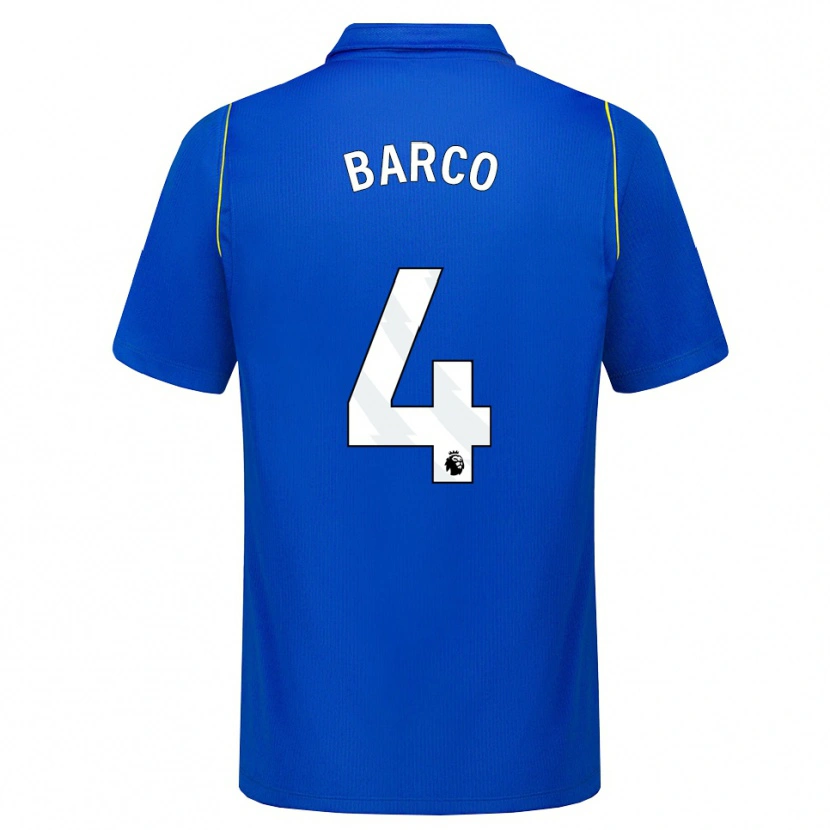 Danxen Mujer Camiseta Valentín Barco #4 Azul Amarillo 1ª Equipación 2026/27 La Camisa