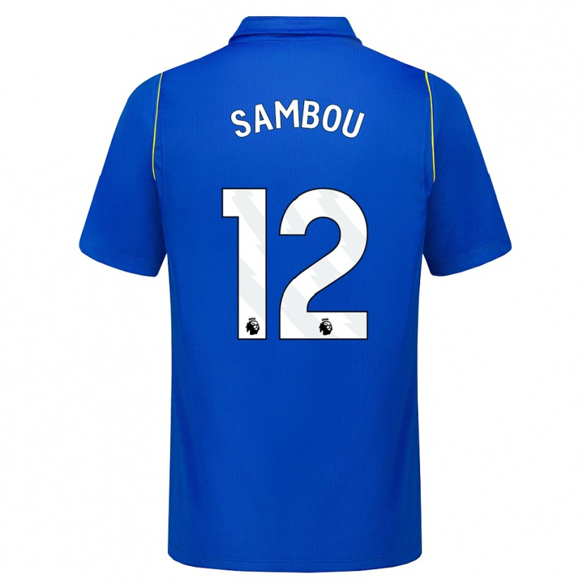 Danxen Mujer Camiseta Gabriel Sambou #12 Azul Amarillo 1ª Equipación 2026/27 La Camisa