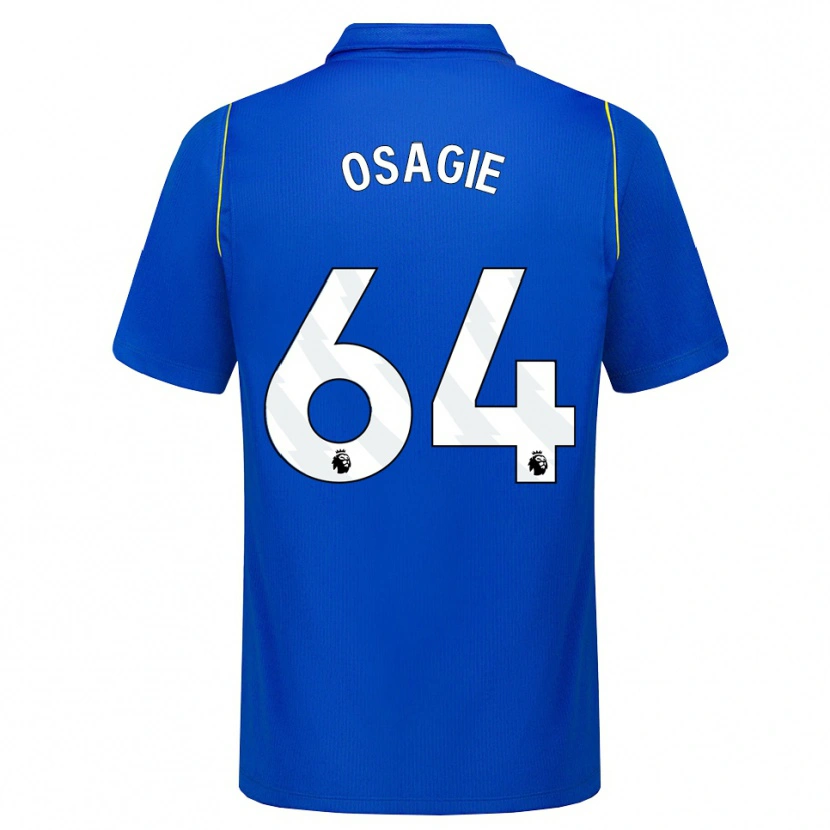 Danxen Mujer Camiseta Justin Osagie #64 Azul Amarillo 1ª Equipación 2026/27 La Camisa