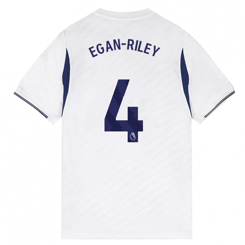 Danxen Mujer Camiseta Roman Egan-Riley #4 Blanco Rojo Púrpura 1ª Equipación 2026/27 La Camisa