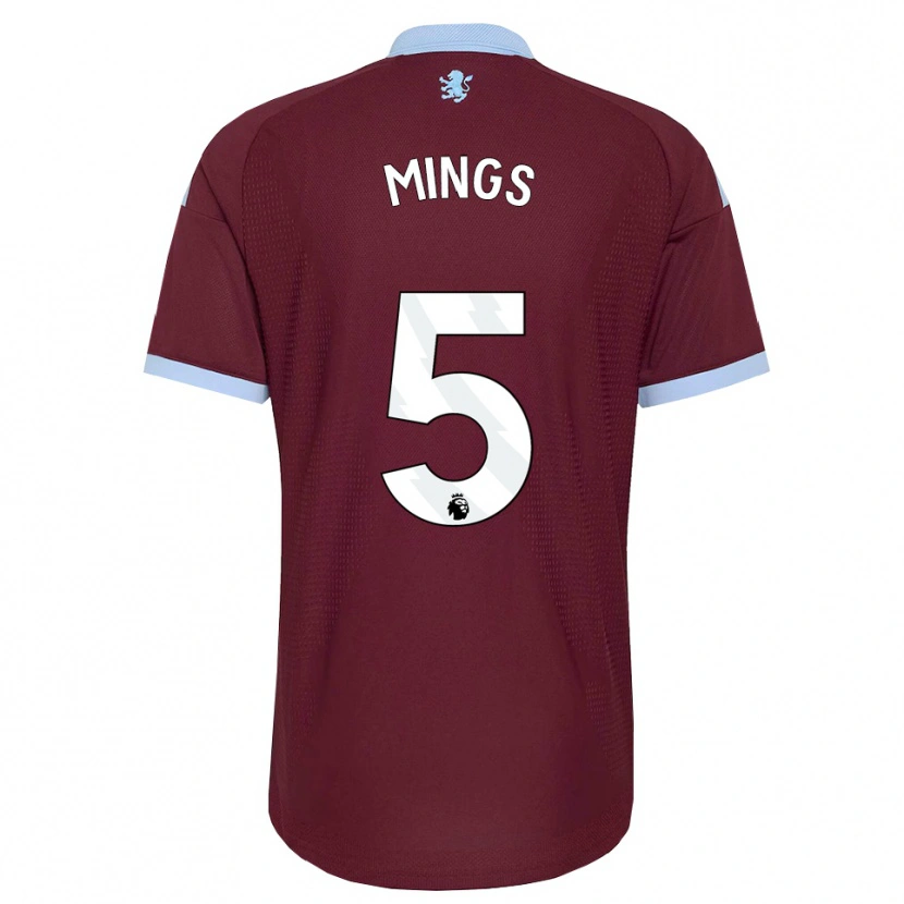Danxen Mujer Camiseta Tyrone Mings #5 Azulaciano Borgoña 1ª Equipación 2026/27 La Camisa
