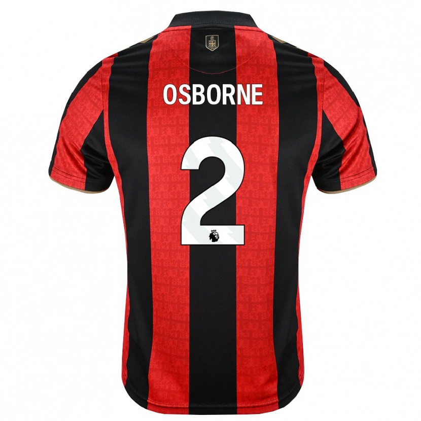 Danxen Mujer Camiseta Charlie Osborne #2 Goldenrod Rojo Negro 1ª Equipación 2026/27 La Camisa