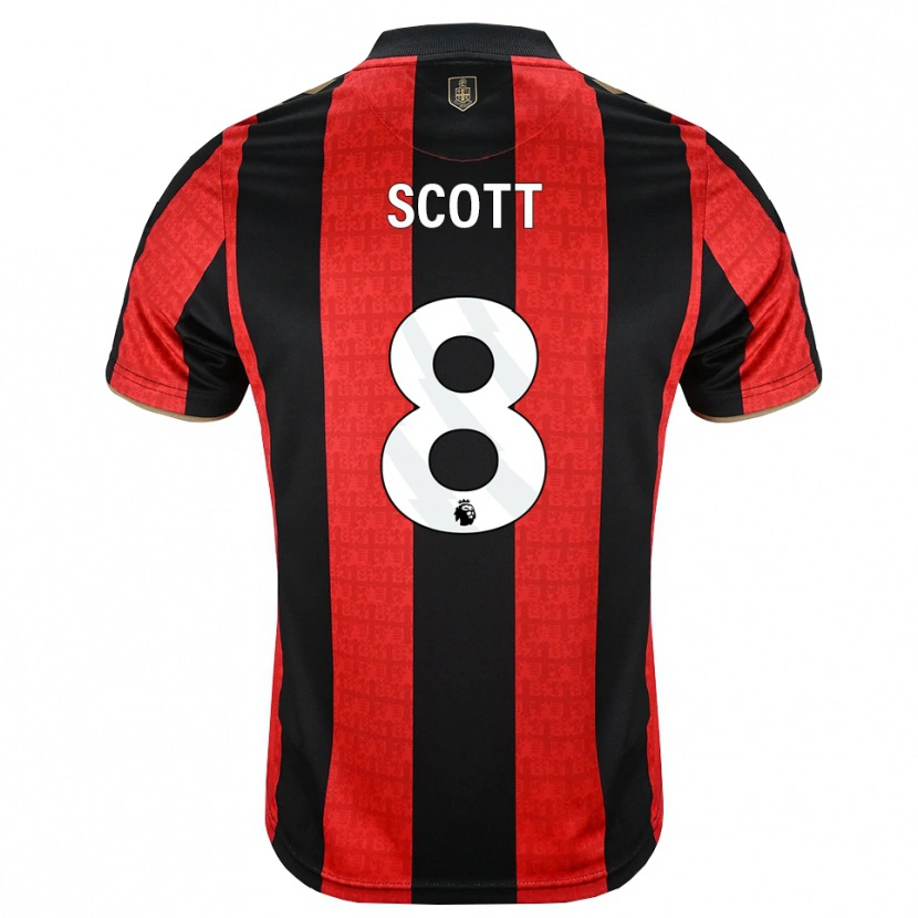 Danxen Mujer Camiseta Alex Scott #8 Goldenrod Rojo Negro 1ª Equipación 2026/27 La Camisa