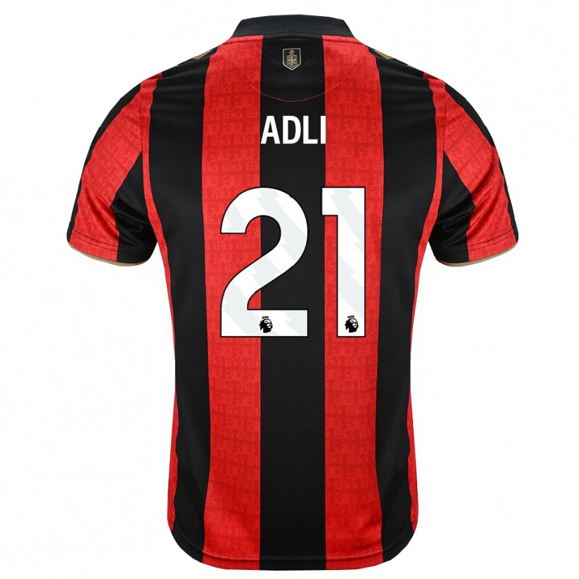 Danxen Mujer Camiseta Amine Adli #21 Goldenrod Rojo Negro 1ª Equipación 2026/27 La Camisa
