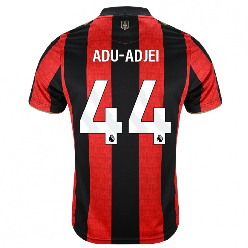 Danxen Mujer Camiseta Daniel Adu-Adjei #44 Goldenrod Rojo Negro 1ª Equipación 2026/27 La Camisa