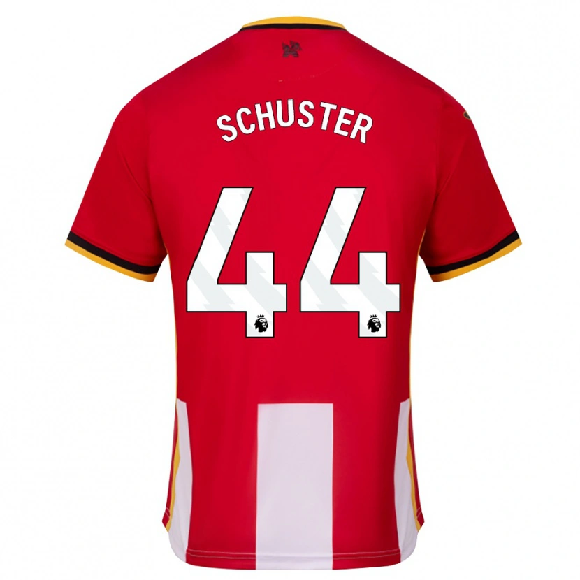 Danxen Mujer Camiseta Jannik Schuster #44 Amarillo Negro Rojo 1ª Equipación 2026/27 La Camisa