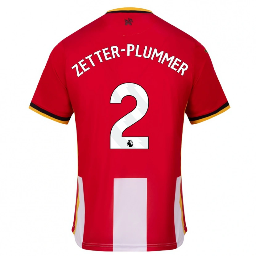 Danxen Mujer Camiseta Josh Zetter-Plummer #2 Amarillo Negro Rojo 1ª Equipación 2026/27 La Camisa