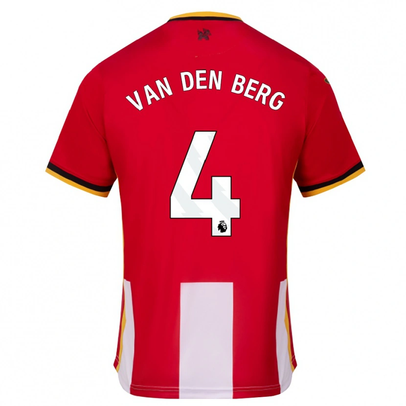 Danxen Mujer Camiseta Sepp Van Den Berg #4 Amarillo Negro Rojo 1ª Equipación 2026/27 La Camisa