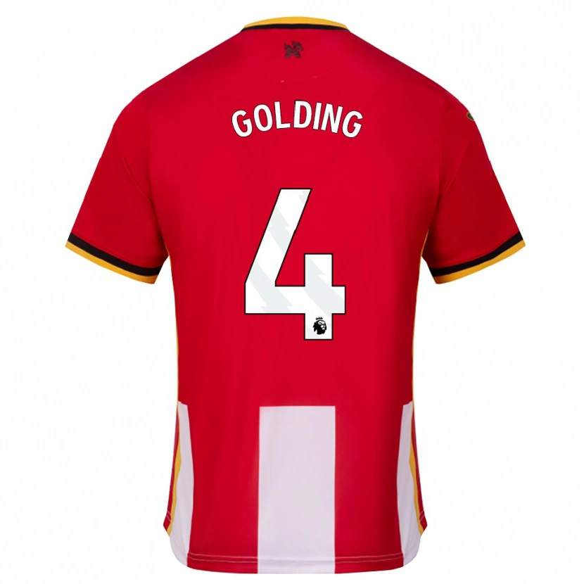Danxen Mujer Camiseta Aidan Golding #4 Amarillo Negro Rojo 1ª Equipación 2026/27 La Camisa