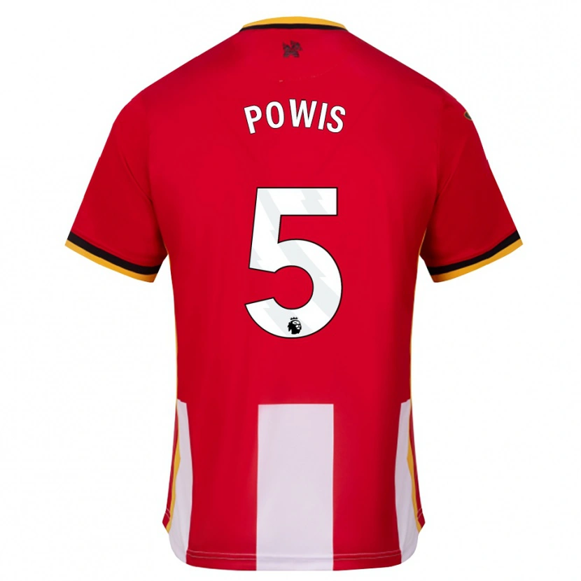 Danxen Mujer Camiseta Isaiah Powis #5 Amarillo Negro Rojo 1ª Equipación 2026/27 La Camisa