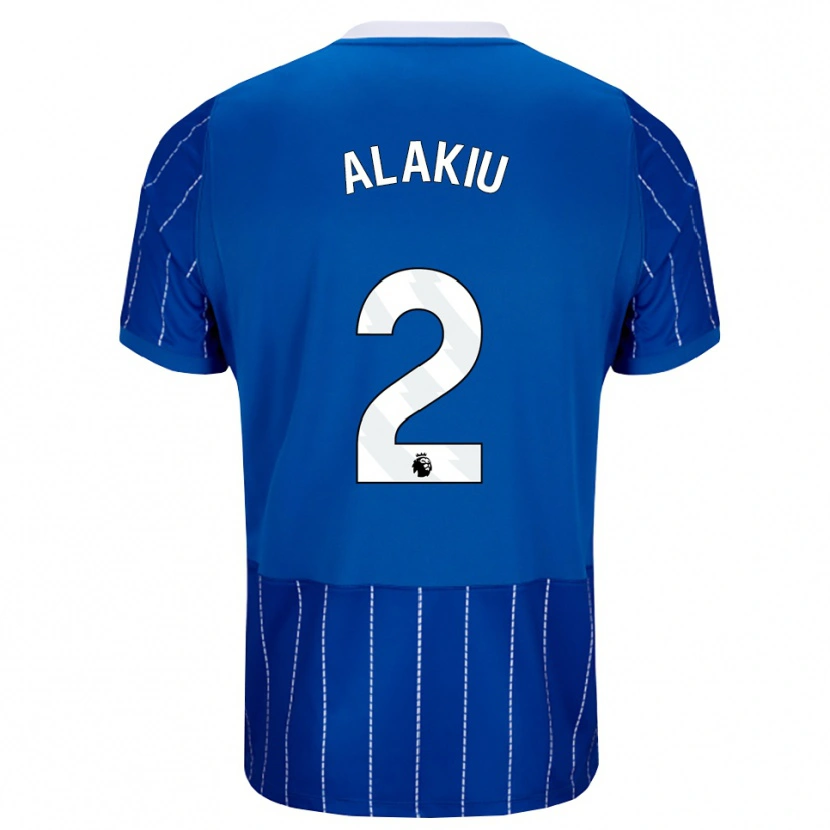 Danxen Mujer Camiseta Isaiah Alakiu #2 Azulmedio Blanco 1ª Equipación 2026/27 La Camisa