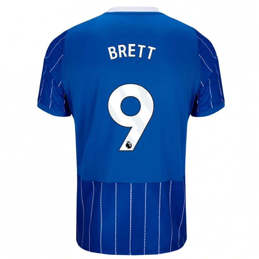 Danxen Mujer Camiseta Adam Brett #9 Azulmedio Blanco 1ª Equipación 2026/27 La Camisa