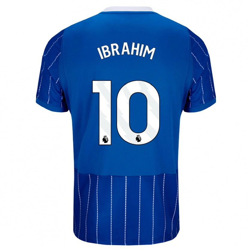 Danxen Mujer Camiseta Younes Ibrahim #10 Azulmedio Blanco 1ª Equipación 2026/27 La Camisa