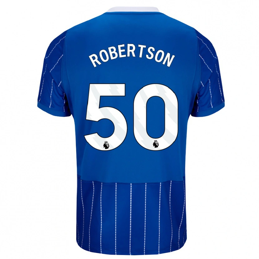 Danxen Mujer Camiseta Josh Robertson #50 Azulmedio Blanco 1ª Equipación 2026/27 La Camisa