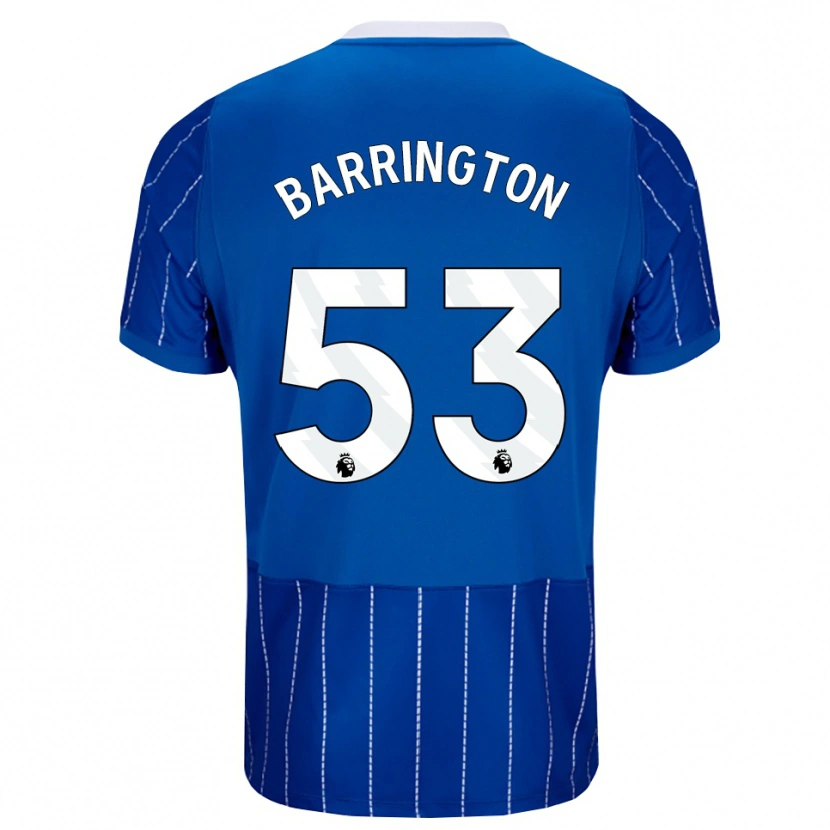 Danxen Mujer Camiseta Luca Barrington #53 Azulmedio Blanco 1ª Equipación 2026/27 La Camisa
