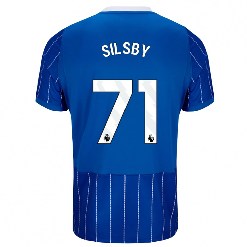 Danxen Mujer Camiseta Tyler Silsby #71 Azulmedio Blanco 1ª Equipación 2026/27 La Camisa