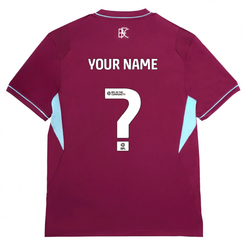 Danxen Mujer Camiseta Su Nombre #0 Borgoña Verde 1ª Equipación 2026/27 La Camisa