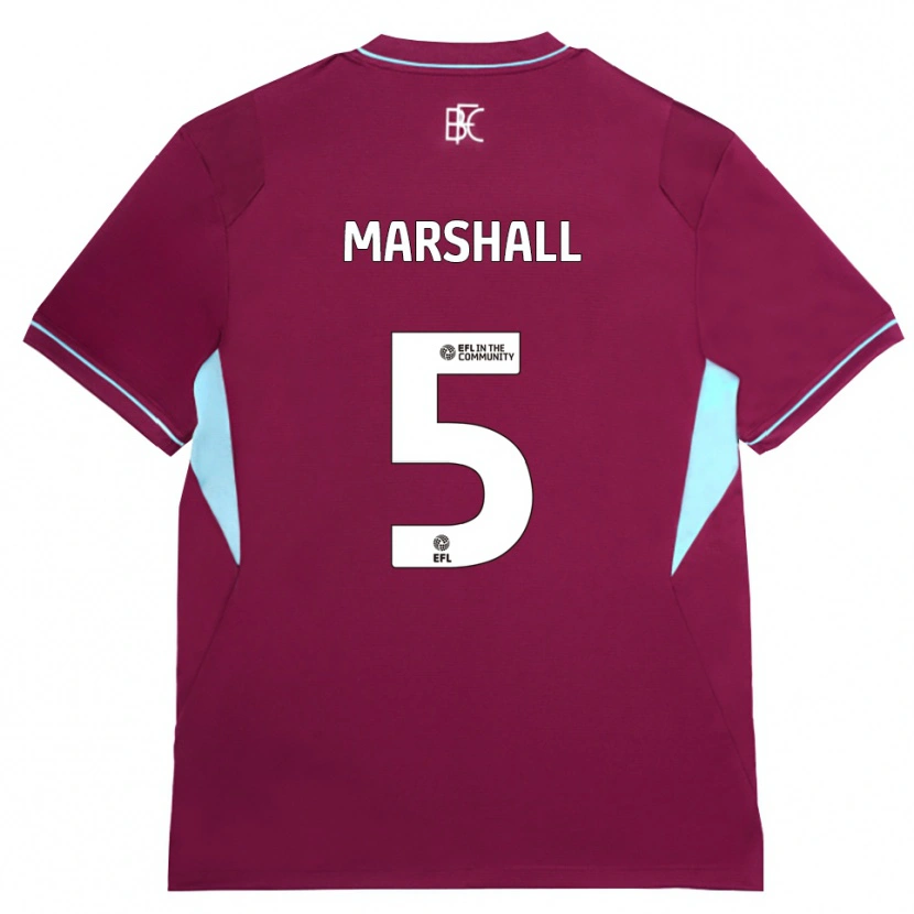 Danxen Mujer Camiseta Georgia Marshall #5 Borgoña Verde 1ª Equipación 2026/27 La Camisa