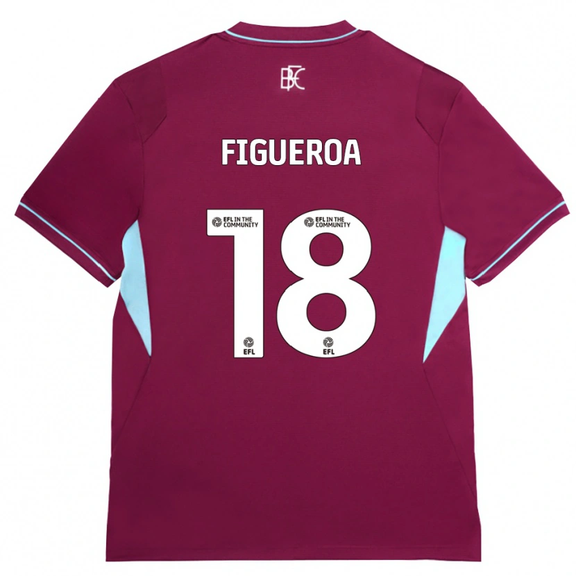 Danxen Mujer Camiseta Keyvan Figueroa #18 Borgoña Verde 1ª Equipación 2026/27 La Camisa