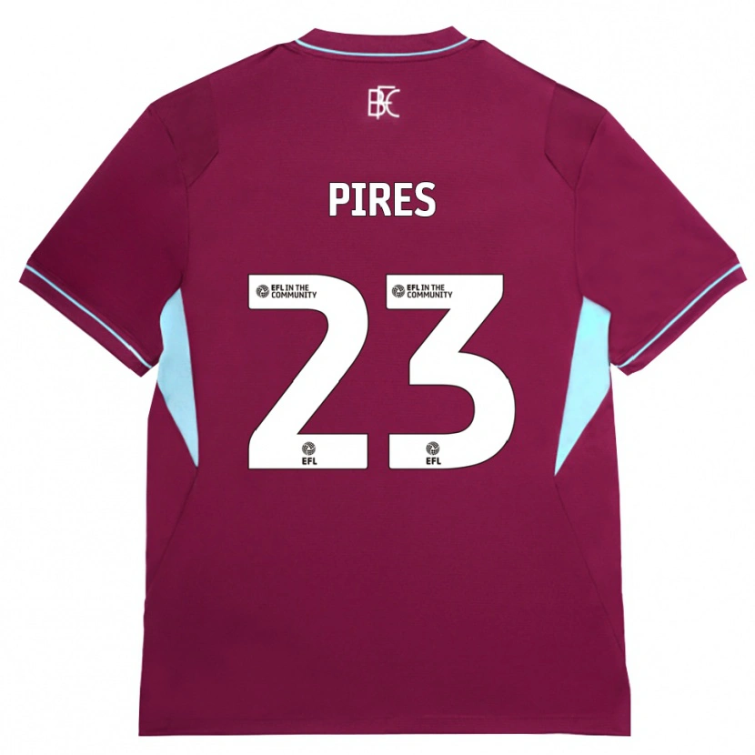 Danxen Mujer Camiseta Lucas Pires #23 Borgoña Verde 1ª Equipación 2026/27 La Camisa