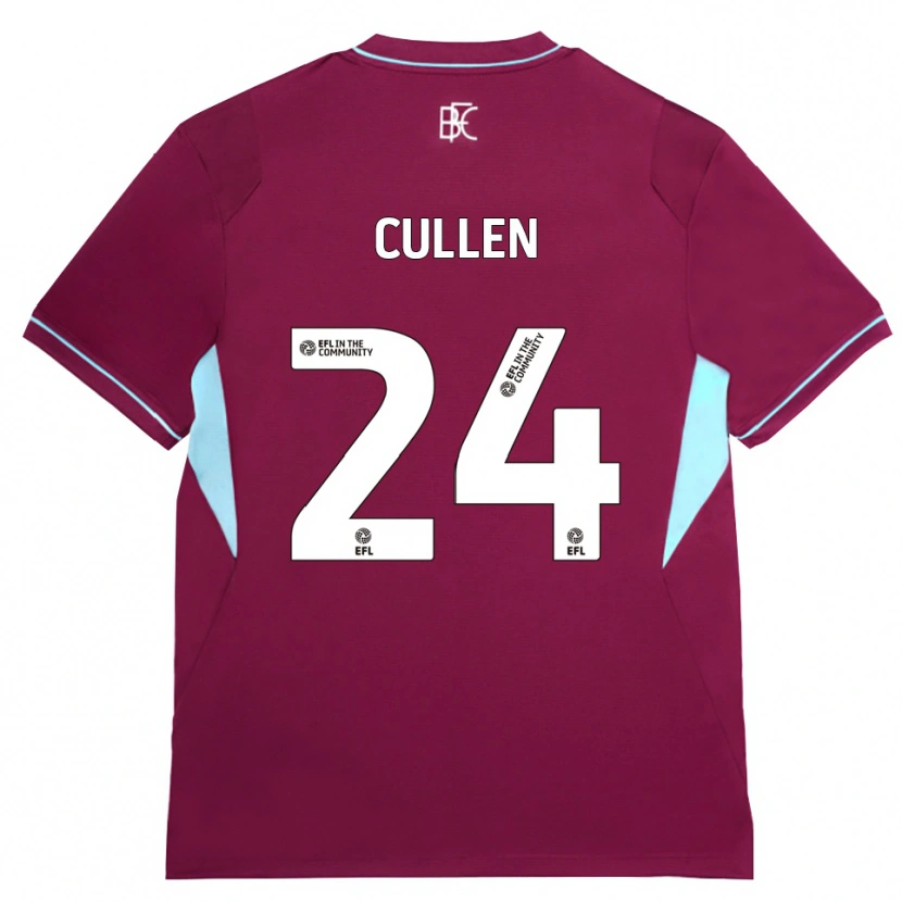 Danxen Mujer Camiseta Josh Cullen #24 Borgoña Verde 1ª Equipación 2026/27 La Camisa