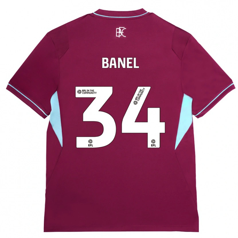 Danxen Mujer Camiseta Jaydon Banel #34 Borgoña Verde 1ª Equipación 2026/27 La Camisa
