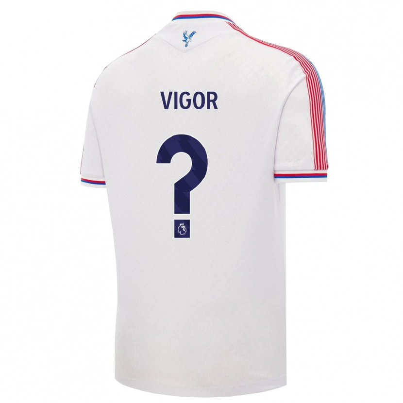 Danxen Mujer Camiseta Matthew Vigor #0 Blanco Rojo Azul 1ª Equipación 2026/27 La Camisa