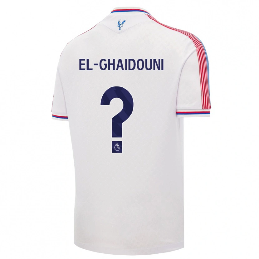 Danxen Mujer Camiseta Nabil El-Ghaidouni Taitt #0 Blanco Rojo Azul 1ª Equipación 2026/27 La Camisa