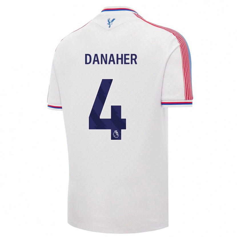 Danxen Mujer Camiseta Euan Danaher #4 Blanco Rojo Azul 1ª Equipación 2026/27 La Camisa
