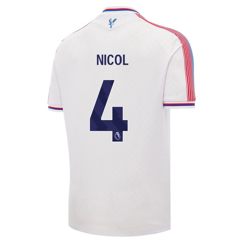 Danxen Mujer Camiseta Leigh Nicol #4 Blanco Rojo Azul 1ª Equipación 2026/27 La Camisa