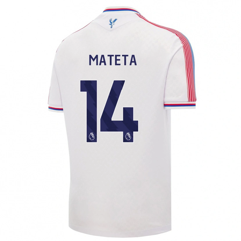 Danxen Mujer Camiseta Jean-Philippe Mateta #14 Blanco Rojo Azul 1ª Equipación 2026/27 La Camisa