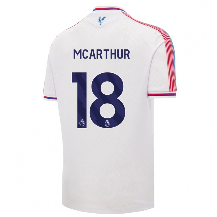 Danxen Mujer Camiseta James Mcarthur #18 Blanco Rojo Azul 1ª Equipación 2026/27 La Camisa